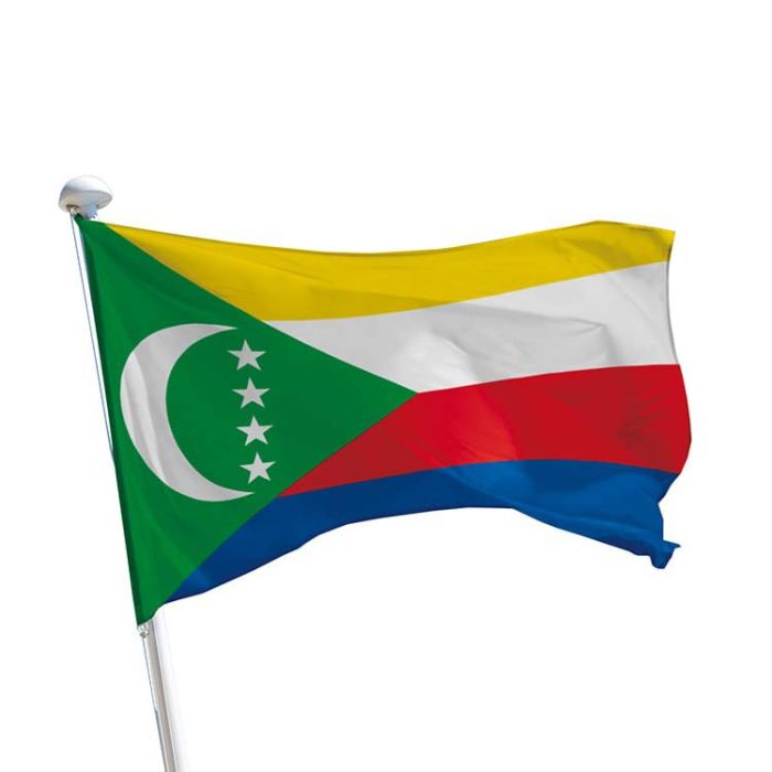 Achat drapeau Comores à attacher en haut d'un mât - DOUBLET