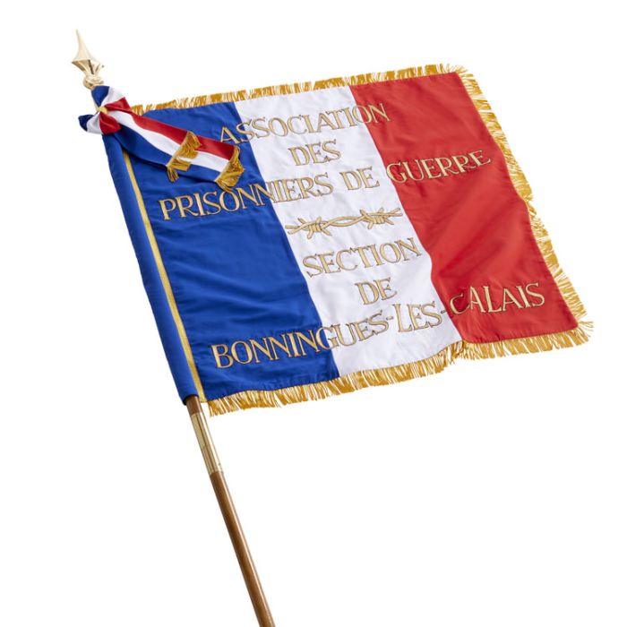 Drapeau Royaume de France avec hampe (modèle 2)
