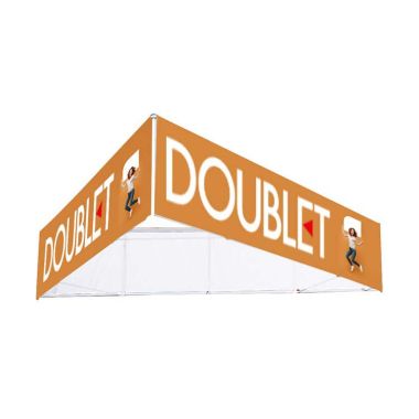 Enseigne suspendue personnalisée carrée - Doublet